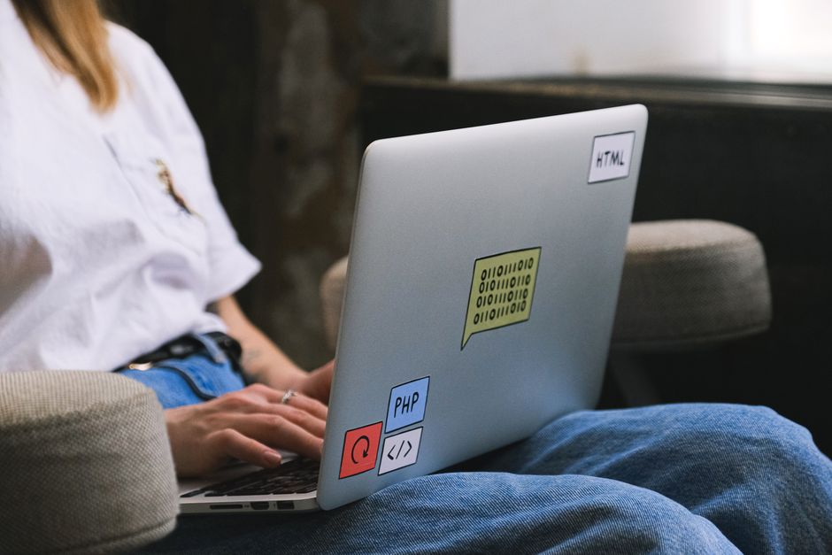freelance programmer working laptop