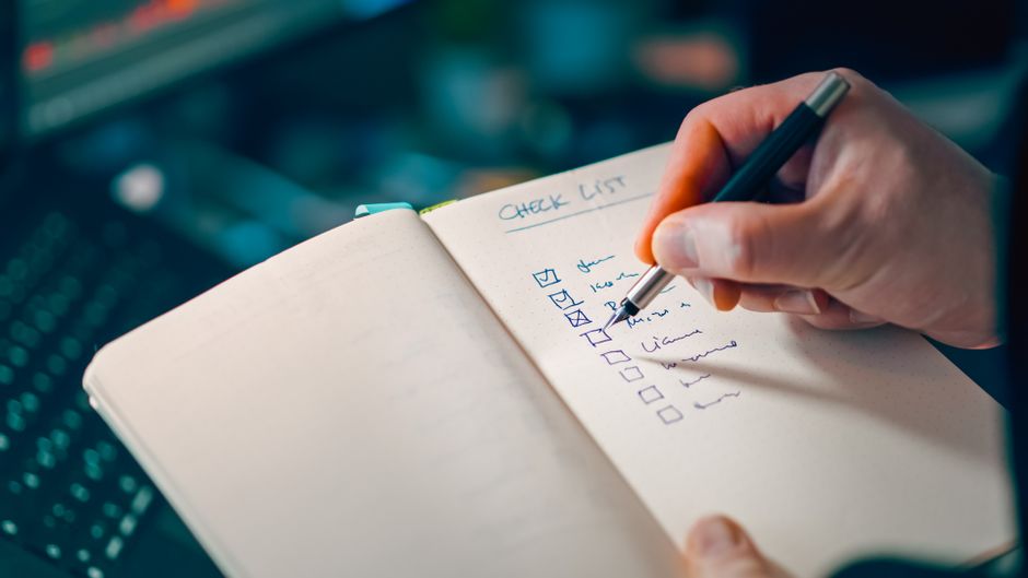 notebook checklist