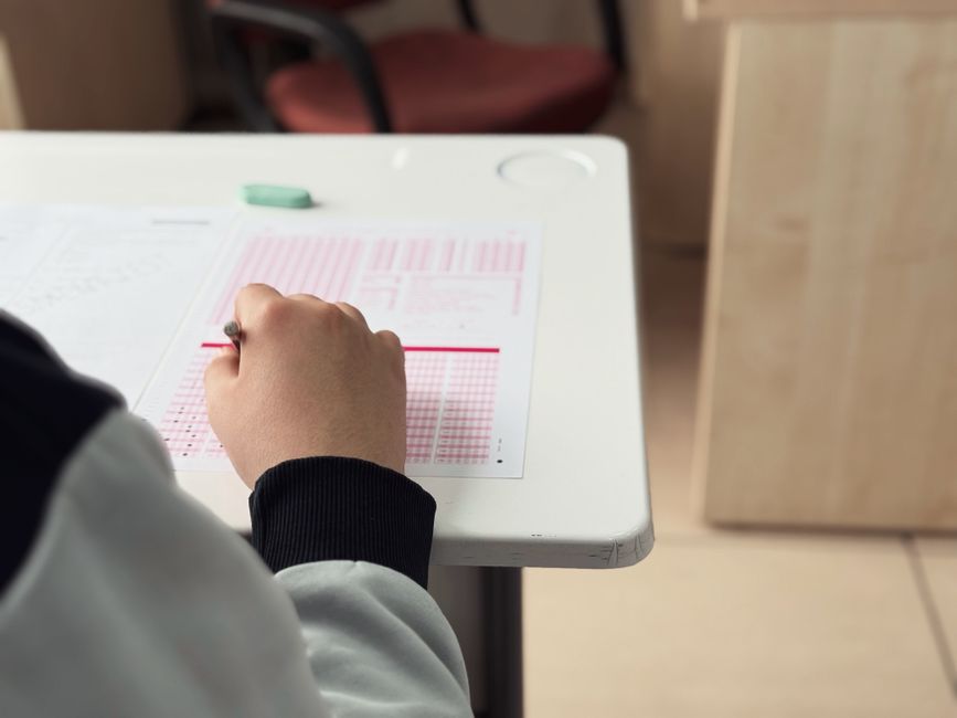 exam preparation desk